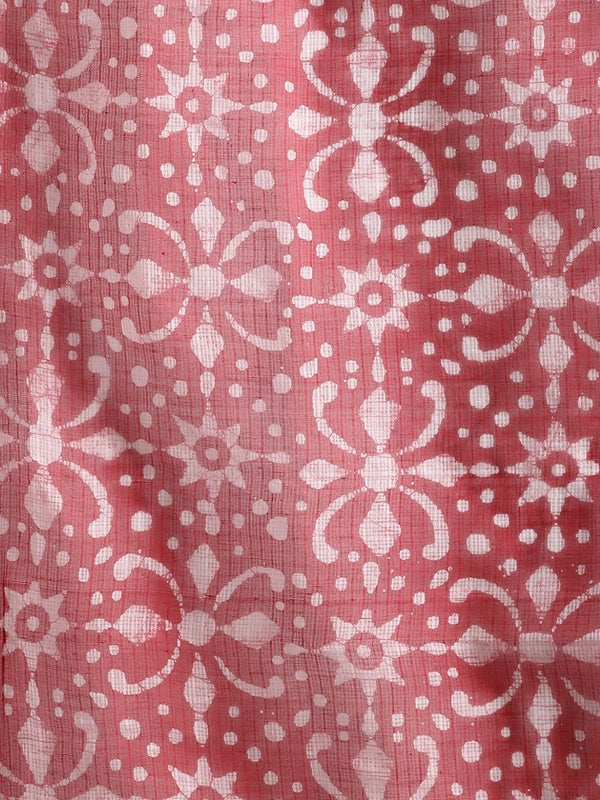 Indiehaat | Kota Doria Hand Wax Batik Suit Red