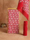 Indiehaat | Pure Mul Cotton Hand Wax Batik Suit Red