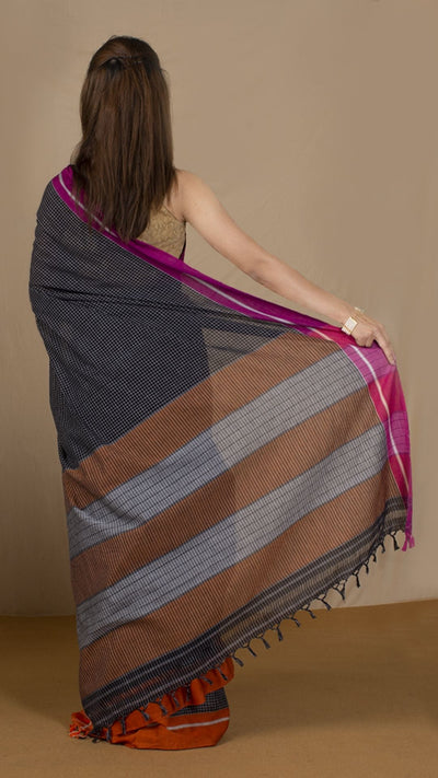 Buy Patteda Anchu Handloom Cotton Sarees Online | Indiehaat