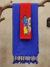 Indiehaat | Pure Khadi Cotton Handloom Saree Blue