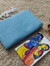Indiehaat | Pure Khadi Cotton Handloom Saree Blue