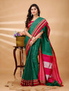 Elegant Ilkal Handloom Cotton Silk Saree Bottle Green