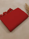Indiehaat | Pure Khadi Cotton Handloom Saree Red