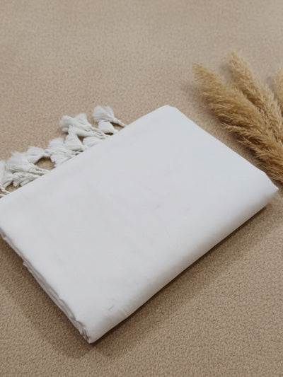 Indiehaat | Pure Khadi Cotton Handloom Saree White