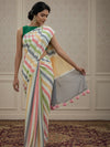 Indiehaat | Pure Khadi Cotton Handloom Saree Multicolor