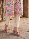 Indiehaat | Cotton Silk Blend Brocade Suit Cream