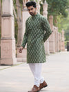 Indiehaat | Pure Cotton Block Print Kurta Pyjama Green