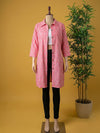 Indiehaat | Pure Cotton Blockprint Winter Jacket Pink