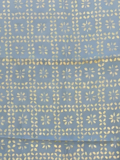 Indiehaat | Pure Chandei Silk Applique Saree Gray