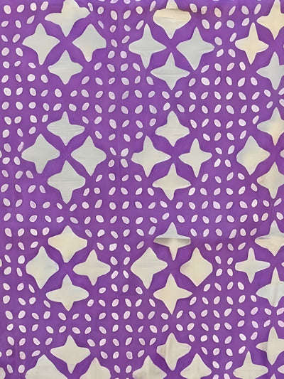 Indiehaat | Pure Chandei Silk Applique Saree Violet