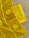 Indiehaat | Applique Cotton Suit (T+B+D) Yellow