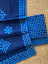 Indiehaat | Applique Cotton Suit (T+B+D) Blue