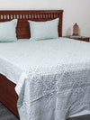 Indiehaat | Applique Double Bedsheet White