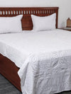 Indiehaat | Applique Double Bedsheet White