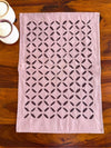 Indiehaat | Applique Cotton Table Runner & Mat Set Purple