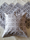 Indiehaat | Pure Cotton Applique Cushion Cover Gray