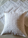 Indiehaat | Pure Cotton Applique Cushion Cover White