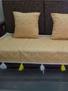Indiehaat | Cotton Sofa Throw & Cushion Cover Yellow