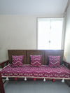 Indiehaat | Cotton Sofa Throw & Cushion Cover Pink