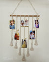 Macrame White Hanging Photo Hanger-Indiehaat