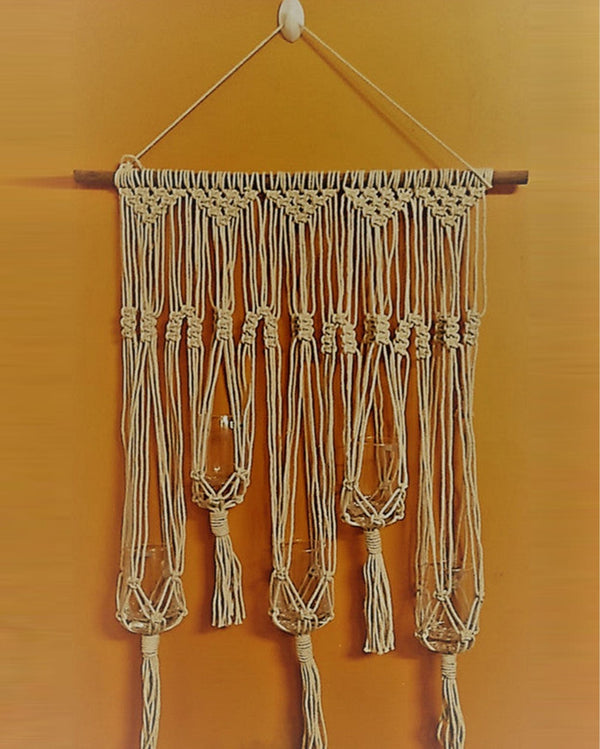 Macrame Candle Holder – Glass – Indiehaat  