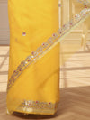 Gilded Grace Kota Cotton Gota Patti Yellow Saree