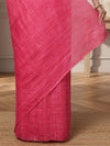 Silkmark Ghicha Tussar Eclipsing Pink Saree