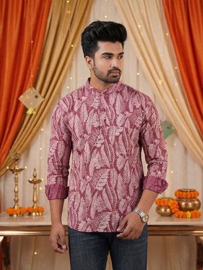 Indiehaat | Pure Cotton Blockprint Short Kurta Pink