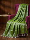 Indiehaat | Pure Mul Cotton Sequin Saree Green