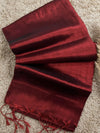 Indiehaat | Pure Tissue Cotton Handloom Saree Maroon