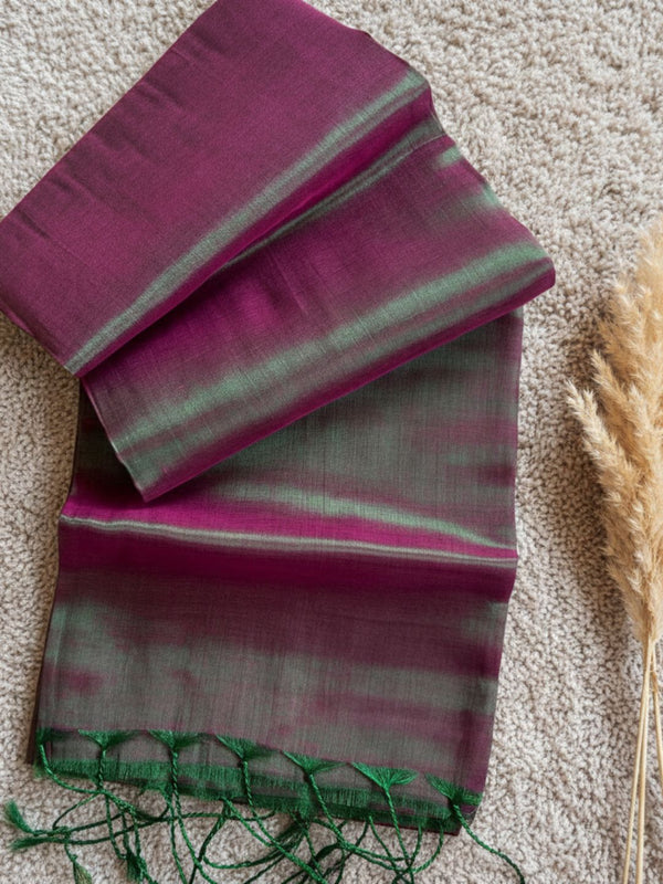 Indiehaat | Pure Tissue Cotton Handloom Saree Multicolor