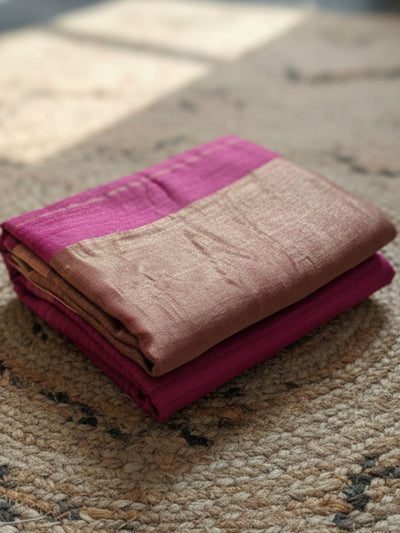 Indiehaat | Silkmark Pure Silk Handloom Saree Pink