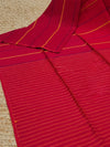 Indiehaat | Pure Cotton Embroidery Saree Red