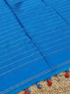 Indiehaat | Pure Cotton Embroidery Saree Blue