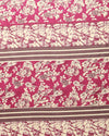 Indiehaat | Kashmiri Silk Printed Saree Magenta & Off-White