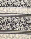Indiehaat | Kashmiri Silk Printed Saree Black & Beige
