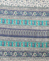 Indiehaat | Kashmiri Silk Printed Saree White & Dark Blue