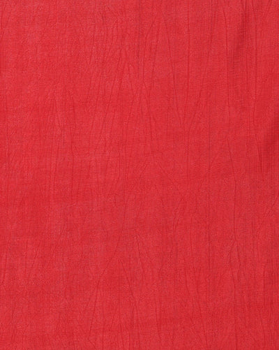 Indiehaat | Kashmiri Silk Printed Saree White & Red