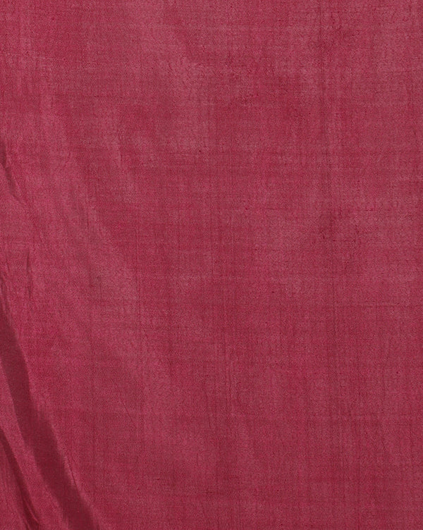Indiehaat | Kashmiri Silk Printed Saree Off-White & Maroon