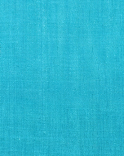 Indiehaat | Kashmiri Silk Printed Saree White & Blue