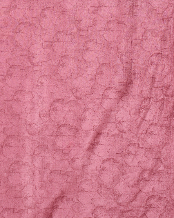 Indiehaat | Kashmiri Silk Printed Saree Off-White & Pale 