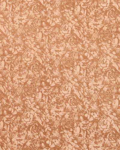 Indiehaat | Kashmiri Silk Printed Saree Brown & Bronze