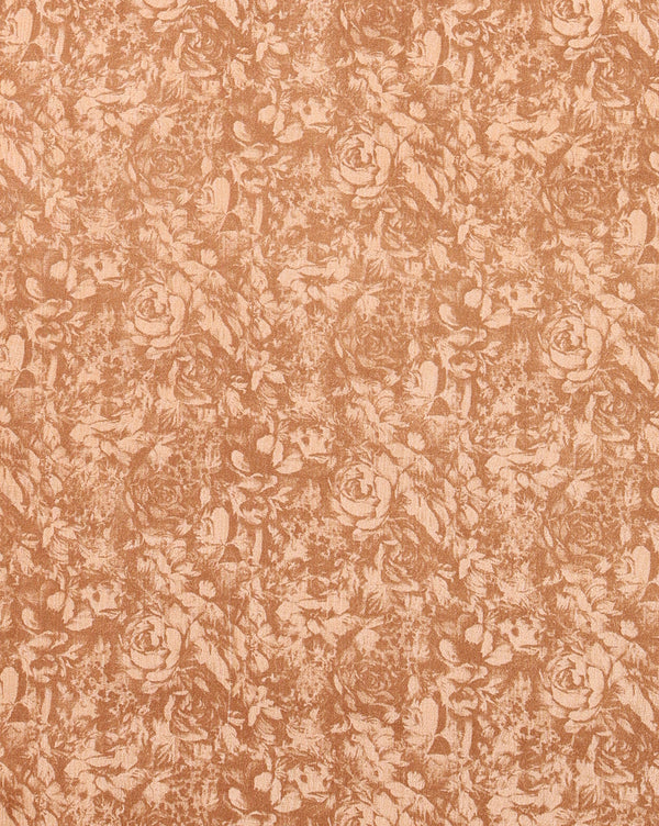 Indiehaat | Kashmiri Silk Printed Saree Brown & Bronze