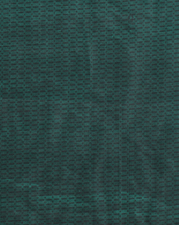Indiehaat | Kashmiri Silk Printed Saree Forest Green & Gold