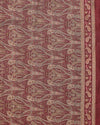 Indiehaat | Kashmiri Silk Printed Saree Dark Maroon & Brown