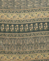 Indiehaat | Kashmiri Silk Printed Saree Dark Green & Black
