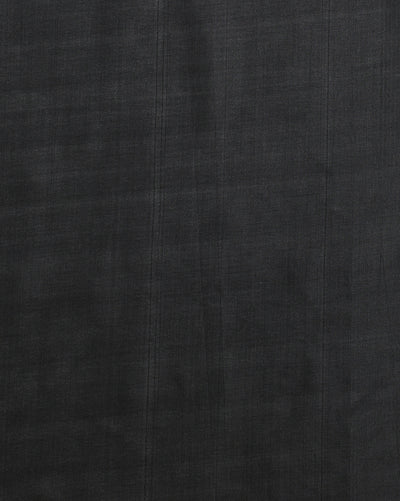 Indiehaat | Kashmiri Silk Printed Saree Black & Charcoal 