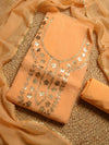 Indiehaat | Organza Silk Gota Patti Suit Set Orange