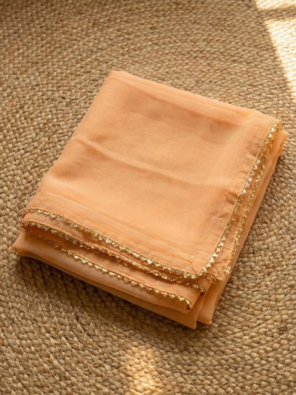 Indiehaat | Organza Silk Gota Patti Suit Set Orange