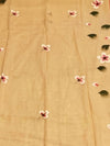 Indiehaat | Pure Mul Cotton HandPainted Saree Beige